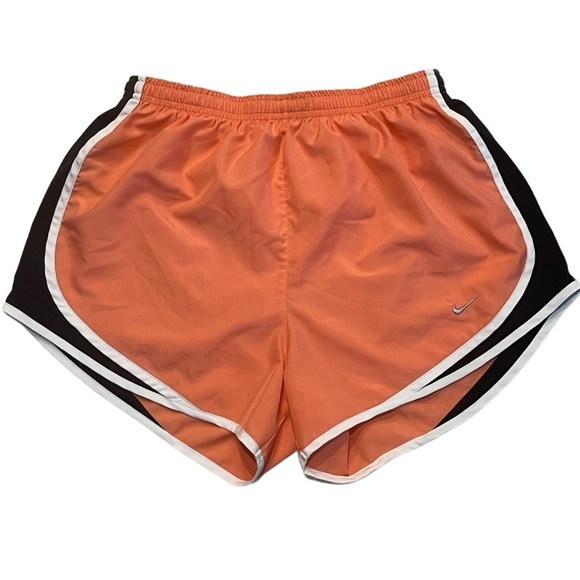NIKE Dri-Fit Brief Lined Orange Running Shorts - Picture 1 of 9